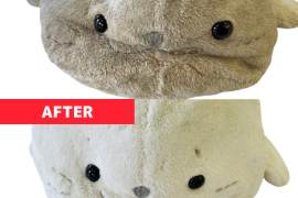 グレたんをしろたんに復活！ぬいぐるみ専門クリーニング
